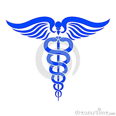 Caduceus medical symbol - vector Stock Photo